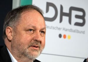 DHB-Präsident Andreas Michelmann hatte bei der EM mehr vom Handball-Nationalteam der Frauen erwartet., © David Hutzler/Deutsche Presse-Agentur GmbH/dpa