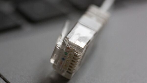 Ein LAN-Kabel liegt auf einem Laptop., © Fernando Gutierrez-Juarez/dpa-Zentralbild/dpa/Symbolbild